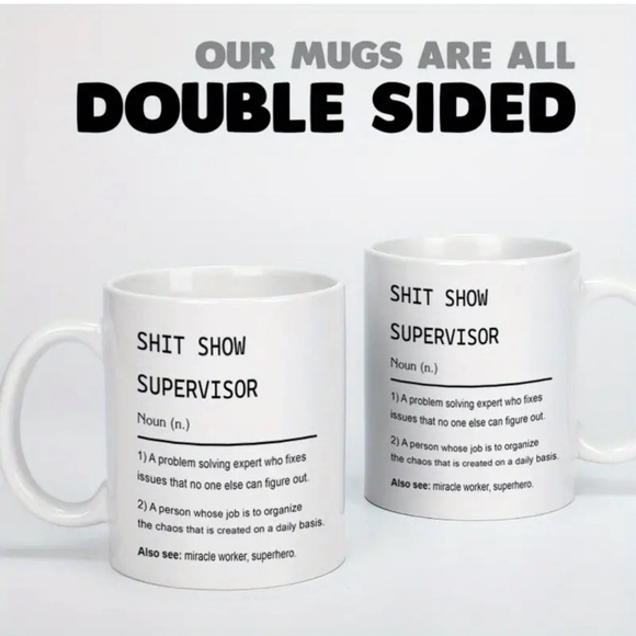 Funny coffee mug “Shit Show Supervisor” 11 oz - Picture 3 of 5